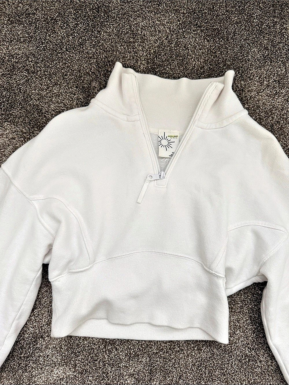 Offline by Aerie Cloud Fleece Seamed Quarter Zip Sweatshirt Quarter Zip